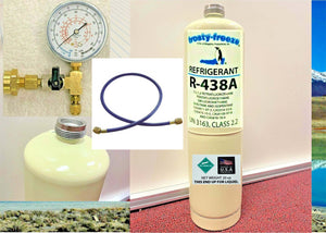 R438a, EPA & ASHRAE APPROVED, eBay Allowed, Same As MO99, 20 oz. Gauge & Hose