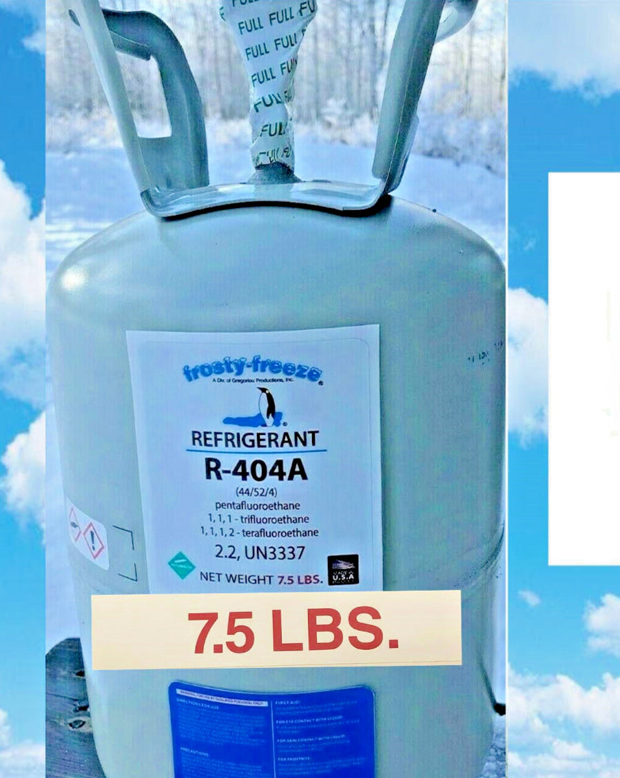 r404a, 7.5 Lb. HFC Blend Refrigerant Sealed Cylinder, Professional Recharge Kit