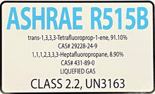 R515b, 5 Lb. ASHRAE EPA Accepted Drop-in Replacement Refrigerant, Factory Sealed