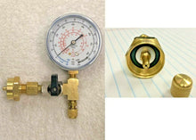 Propane Tank, CGA600 to 1/4" Male Flare With On/Off Valve, Gauge & Brass Cap