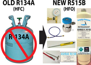 R515b (HFO) 23 oz., NO-HFC's ASHRAE & EPA Approved Drop-in Replacement, KIT# A23