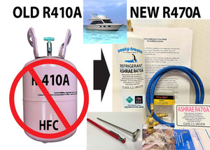 R470a (HFO) 20 oz. "NO-HFC's" EPA Approved, Instructions, Tap, Hose, Boat A/C