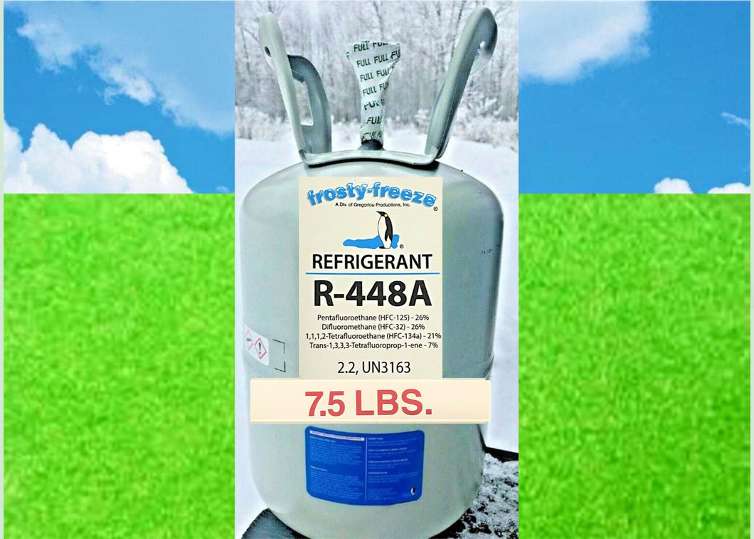 R448a Refrigerant, 7.5 Lb Replacement R404a & R--22 Commercial Refrigeration App