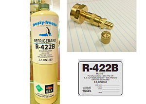 R422B, Refrigerant 20 oz. Can, R22 Drop-In  Replacement Free Shipping, Can Taper