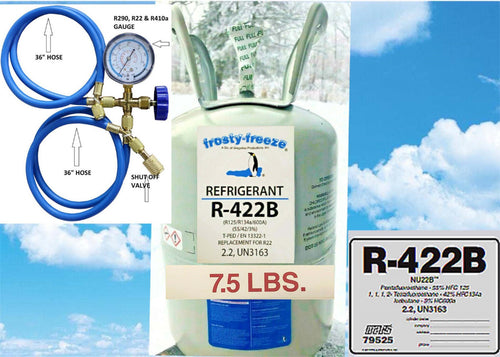 R22 Replacement, R422B, #1 DROP-IN, 7.5, OK IF INADVERTENTLY MIXED, Kit B2