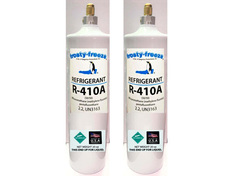 R410, R410a, R-410a, (2) 20 oz. Cans, total 2.5 Lbs Refrigerant, Air Conditioner