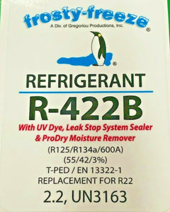 R422b Refrigerant, 4-N-1 Kit with Leak Stop, Moisture Remover & UV Leak Dye