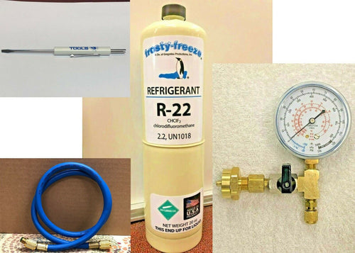 R22NEW, R-22Refrigerant22, Air Conditioning, Refrigeration, 20 oz Can, Kit R5