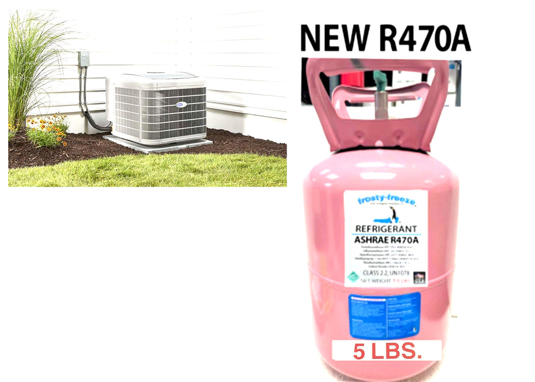 R470a New Refrigerant, 5 lb. ASHRAE, EPA SNAP Approved, Home A/C Recharge