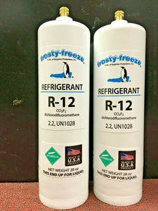R12, Refrigerant 12, Virgin Pure R-12, (2) 28 oz. Cans, Self-Sealing Cans, Kit B