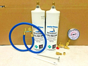 Free Zone, R276, Two 28 oz Cans EPA Accepted, Non-Flammable, Recharge Kit, Gauge