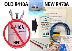 R470a (HFO) 15 oz. "NO-HFC's" EPA Approved, Instructions, Tap, Hose, Boat A/C