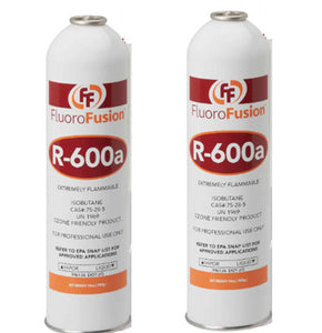 R–600a, (2) Large 14 oz. Cans, FluoroFusion, Refrigerant Grade Isobutane, PV14