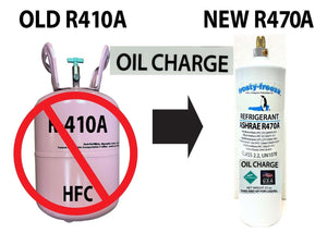 R470a, 23 oz. Refrigerant with Oil Charge Factory Sealed ASHRAE & EPA Approved