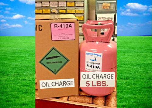 R410a, R-410, 410, Refrigerant 5 lb. with 8 Oil Lubricant, Sealed Cylinder