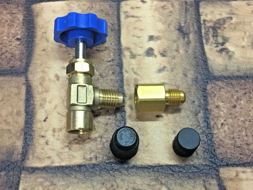 Brass Professional Top-Mount Screw On Can Taper Large Blue Handle