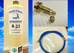 R22 Refrigerant, r22 Home AC Refrigeration, (Qty of 1) 15oz. Can Taper Hose