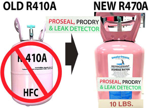 R470a 10 lb. Refrigerant *with ProSeal-ProDryXL4 & UV Dye, ASHRAE, EPA Accepted