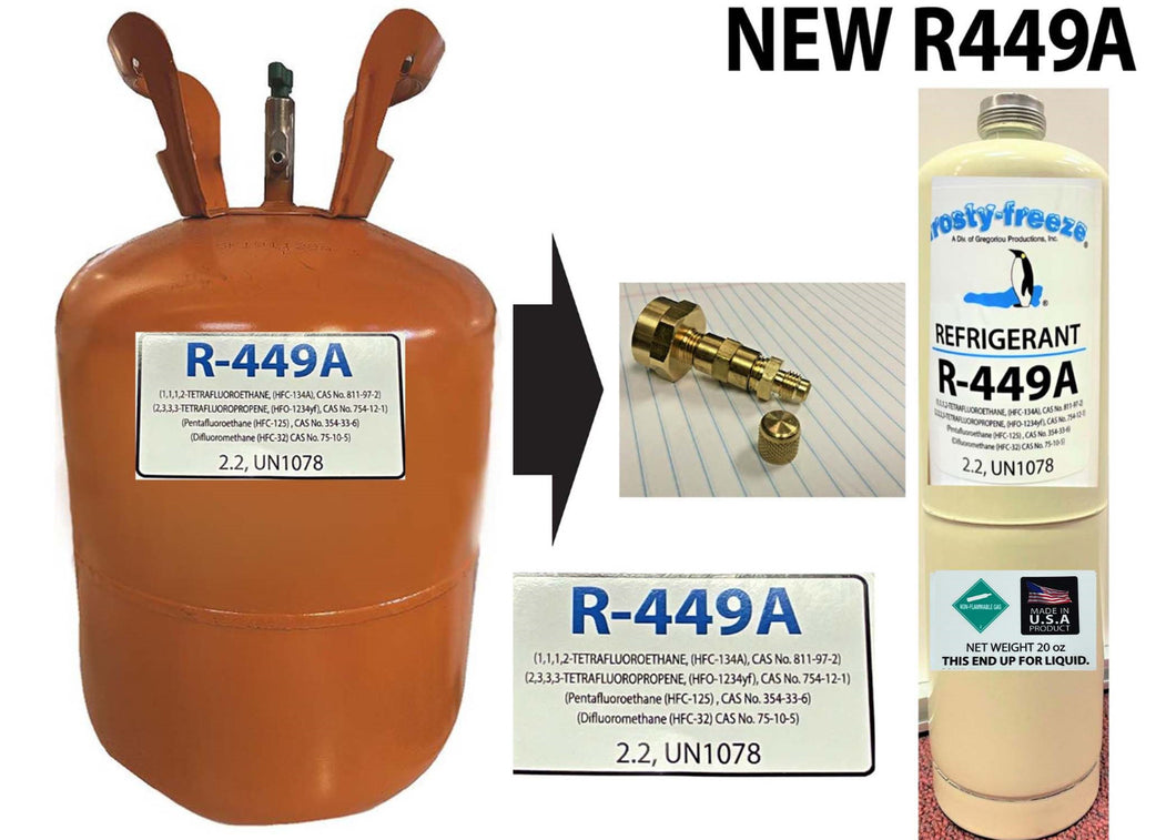R449a 20 oz. A1-ASHRA & EPA SNAP Accepted New Style Replacement Refrigerant