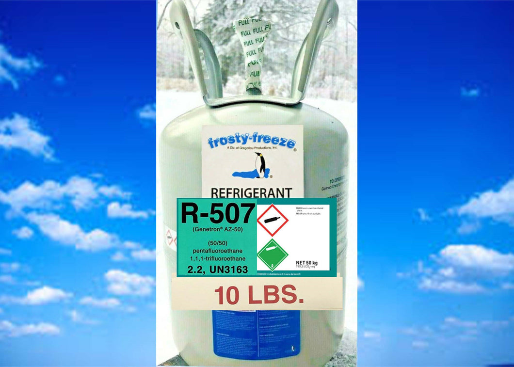 R507a Refrigerant, 10 lb., R22 and R502 Replacement Option A/C & Refrigeration