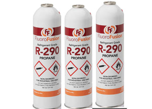 R–290, (3) Large 14 oz Cans, FluoroFusion, Refrigerant Grade Propane, PV14 Taper