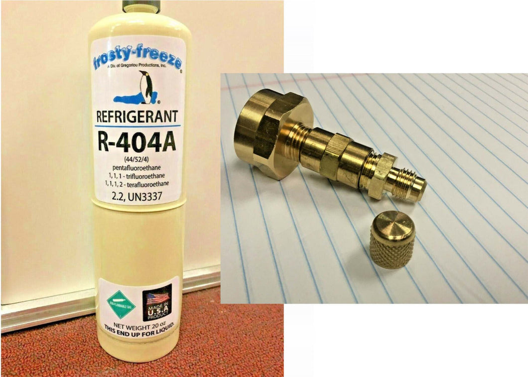 R404A, R-404a, Refrigerant 20 Oz. Disposable Can, Includes CGA600 Can Taper