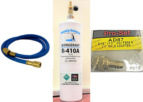 R410A, R410a, R-410a, Refrigerant, Air Conditioner, 510 g (18 oz) Recharge Kit
