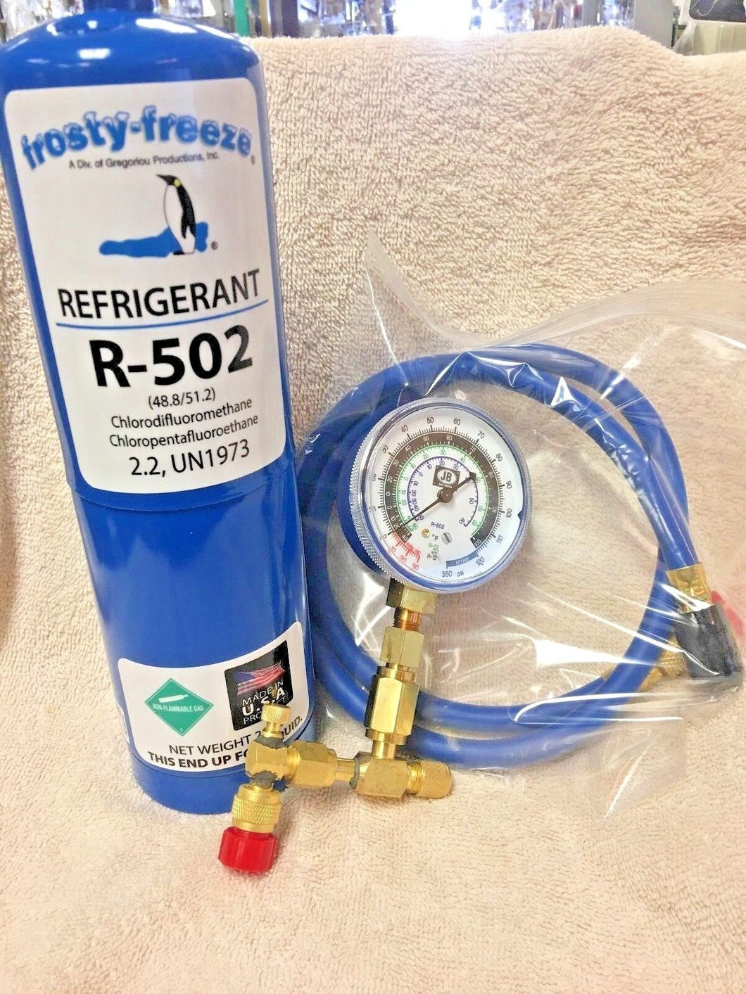 R502, 502, R-502, Recharge Kit, 28 oz, w/Check & Charge-It Gauge & Hose