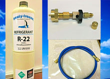 Refrigerant 22, r-22A/C Refrigeration, 15oz. Includes On/Off Can Taper Kit Hose