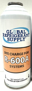 R–600a, 14 oz. Cans & DYE FluoroFusion, Refrigerant Grade Isobutane Recharge Kit