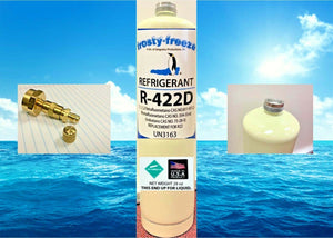 Refrigerant R422D, R-422D, R422 (R22R-22R-407C R-417A Substitute), 28 oz. Can