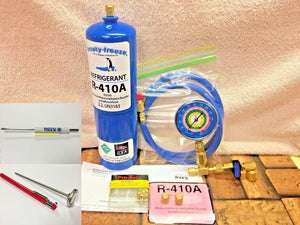 410A, R410a, R-410a, Refrigerant Refill Kit Gauge Charging Hose Instructions A4