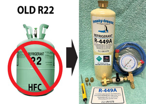 R449a (HFO) 28 oz. "NO-HFC's" EPA & ASHRAE Certified,  Pro 28 oz. Recharge Kit