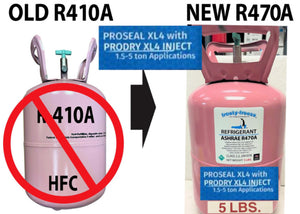 R470a (HFO) 5 lb "NO-HFC's" EPA, SNAP ASHRAE Approved, with PROSEAL & PRODRY-XL4
