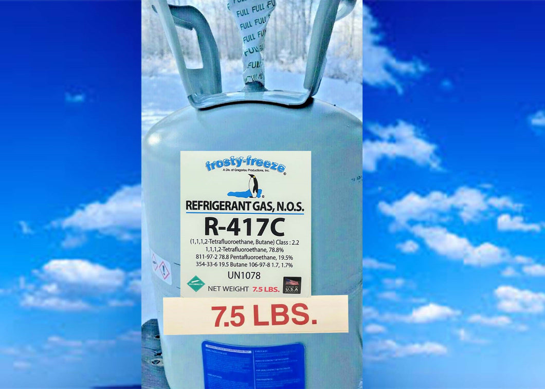 R417C, 7.5 Lbs., R12 Replacement, Refrigerant, Non-Ozone Depleting, Non-Toxic