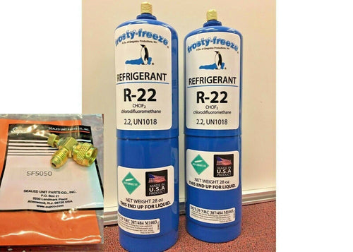 R--22 Refrigerant R--22, Air Conditioner, 2, Large 28 oz. Cans, Recharge Kit 227