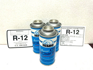 Refrigerant 12 with Oil, (3) 4 oz. cans, 525 Viscosity Oil, IGLOO, R12, R-12