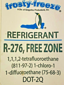 Refrigerant R276, Free Zone, RB276, (1) 20 oz. Can, EPA Accepted, Non-Flammable