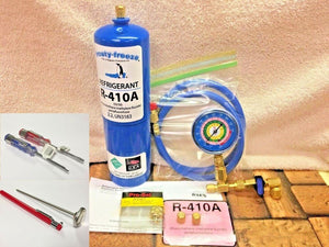 410A, R410a, R-410a, Refrigerant Refill Kit Gauge Charging Hose Instructions A5