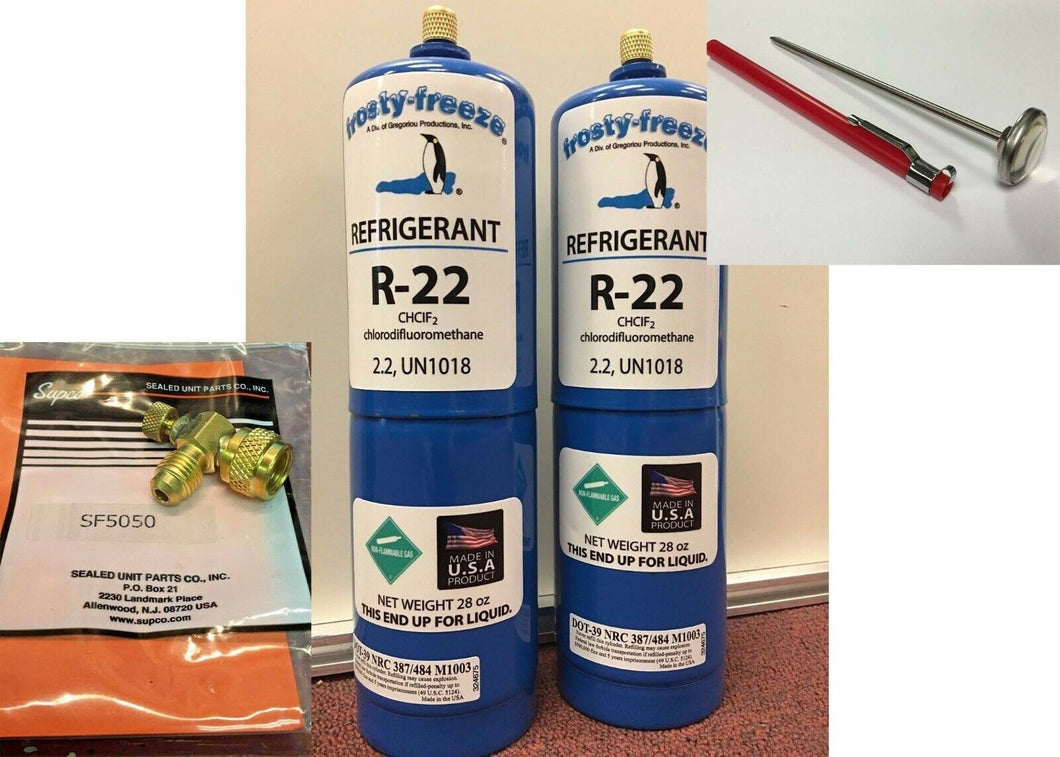 R22 Refrigerant R-22, Air Conditioner, 2, Large 28 oz. Cans, Recharge Kit 539