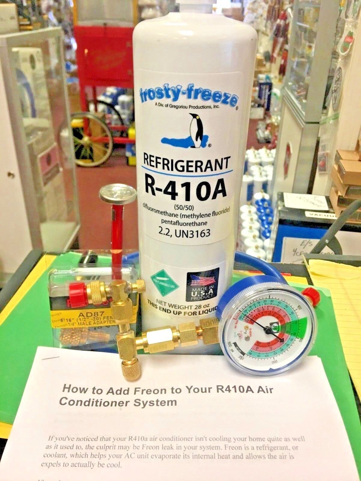R410a, 410, Do-It-Yourself Recharge Kit, Includes System Sealer
