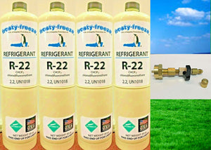 R22Refrigerant, newR-22,Total 5 Lbs., (4) 20 oz. Convenient, Easy To Use Pro-Kit