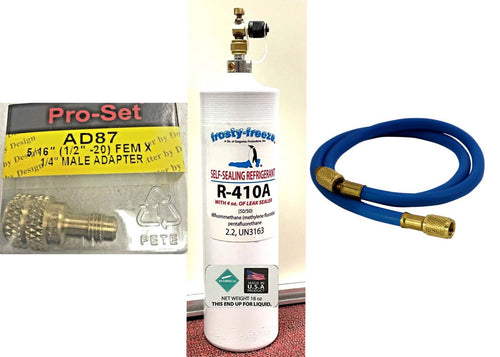 R410A, Self-Sealing Refrigerant w/ProSealXL4 Professional Leak Stop, 18 oz. Kit