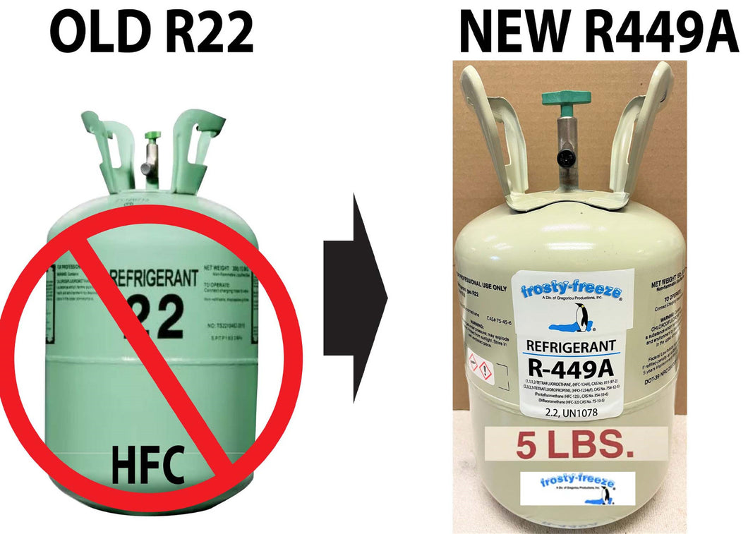 R449a XP40 HFO 5 Lb. A/C Coolant, ASHRAE Certified, EPA Approved Air Conditioning