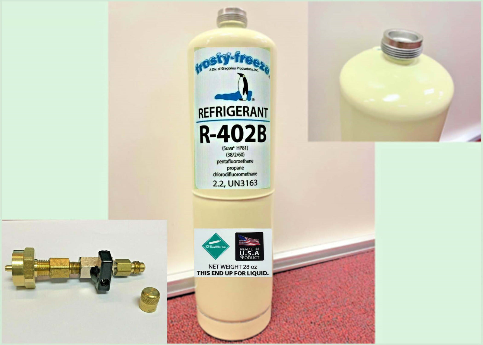 R402B, HP81, 28 oz. Refrigerant, Coolers & Freezers, R502