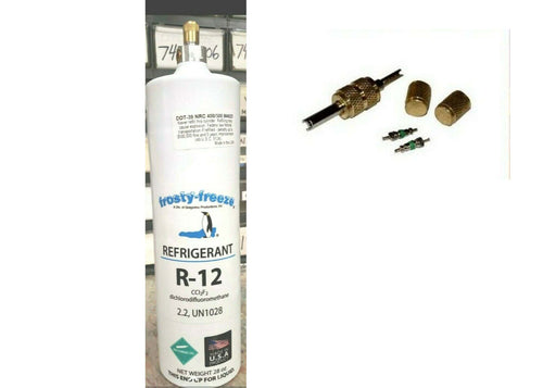 Refrigerant 12, r12, r-12 Dichlorodifluoromethane, Disposable 28 oz Can Kit Tool