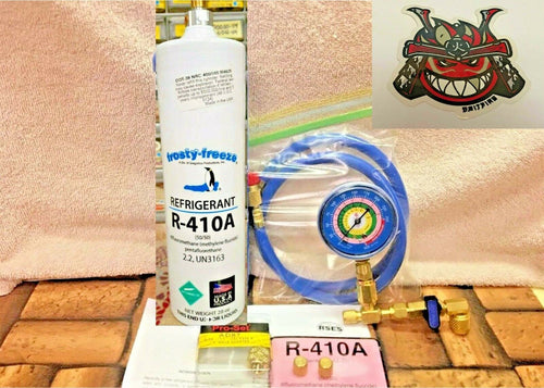 R410a, Refrigerant Professional Recharge Kit Gauge Hose Instructions Spitfire