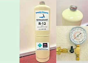 R12 Refrigerant, Dichlorodifluoromethane, 15 oz Can, CGA600 Taper Gauge Kit