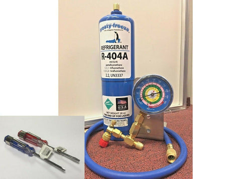 R404a, 404a, R-404, Recharge Kit, 28 oz, w/Check & Charge-It Gauge & Hose KIT B