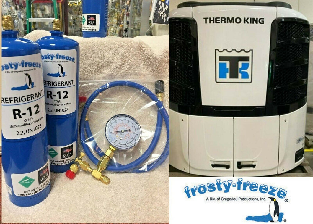 R12 Refrigerant For Thermo King Transport Reefer Refrigeration Recharge Kit R-12